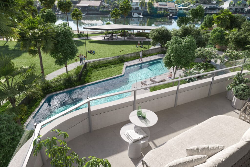 harbour shores terrace and pool