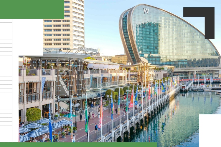 Sydney harbour and Darling Harbour skyline